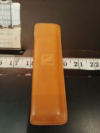 2 - Vintage Charles Bruning Co.  Pocket Slide Rules 2401 plus Case (bin10) 4