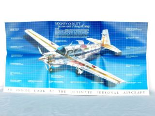 MOONEY RARE Ultimate Personal Aircraft Fold Out POSTER Brochure Collectable Gift 6