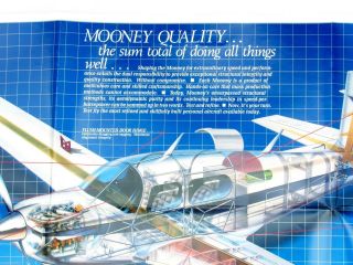 MOONEY RARE Ultimate Personal Aircraft Fold Out POSTER Brochure Collectable Gift 7