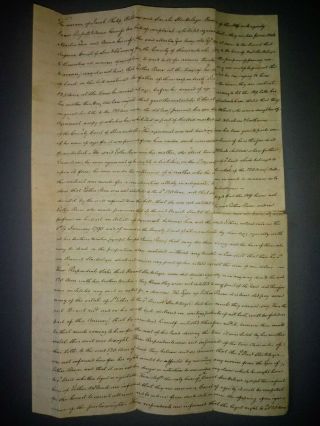 Antique Document Legal Answer/judgement 1834 Virginia Shenandoah