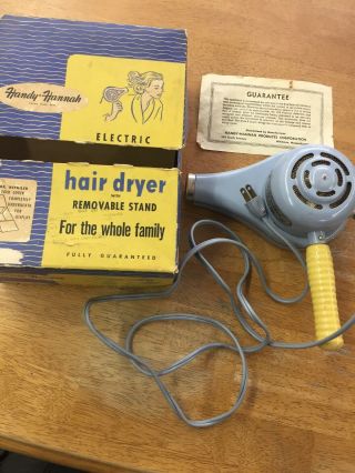 Handy - Hannah 695 Electric Hair Dryer Wood Handle,  Box Stand Paperwork