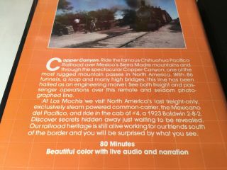 The Copper Canyon VHS 1990 Pentrex Railroad Chihuahua Pacifico Train Route 3