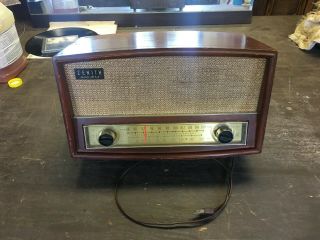 Vintage Zenith Am Fm Wood Radio G730 Plays Well