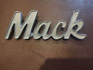 Vtg 79 - 85 Mack Truck Hood Side Emblem Mack 27ru2127 Vgc,