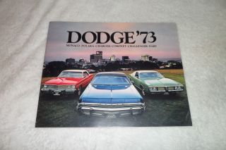 1973 Dodge Charger Challenger Dart Polara Car Dealer Sales Brochure