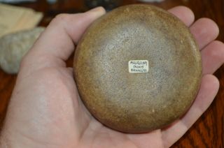 Outstanding Tan Quartzite Mississippian Biscuit discoidal Mississippi Co,  Ark 6