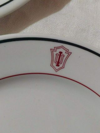 5 Iu Luncheon Plates Vtg Cafeteria Shenango Indiana University Restaurant Ware