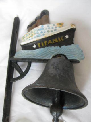 Old Vintage Cast Iron Titanic Bell Wall Mount