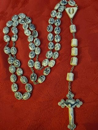 Vintage C.  Civelli Rosary Reliquary The Sculptured Rosary