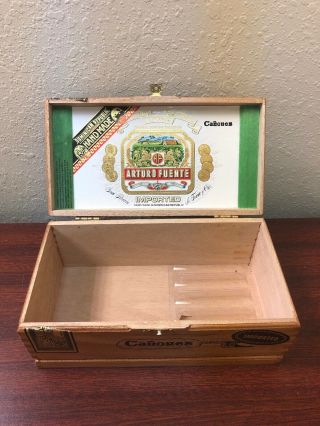 A Fuente - Canones - Wooden Cigar Box - Empty 2