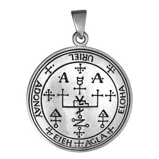 Sterling Silver Sigil Of Archangel Uriel Talisman Amulet Angel Armadel Jewelry