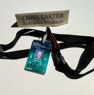 Chris Carter Neuchatel International Film Festival Guest Pass And Name Tent Card