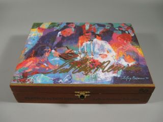 Leroy Neiman Signed Cigar Box Titled Playboy By Don Diego