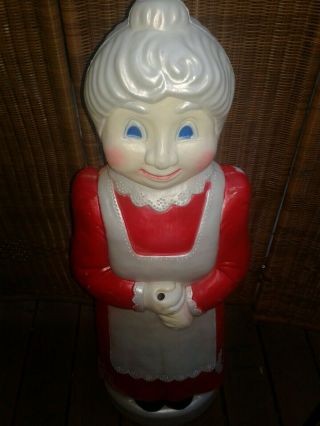 Vintage Union Mrs Claus Christmas Blow Mold 40 " Tall Don Featherstone