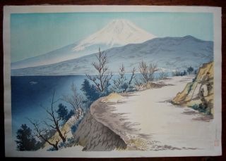 4 Good Tomikochiro Tokuriki Woodblocks,  Japan,  Shin Hanga,  Mt Fuji Series Listed