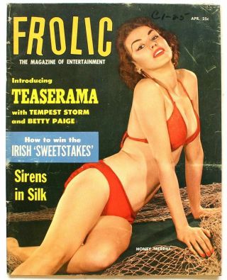 Frolic - April 1955 - Bettie Page - Tempest Storm - Cheesecake - Burlesque - Gga