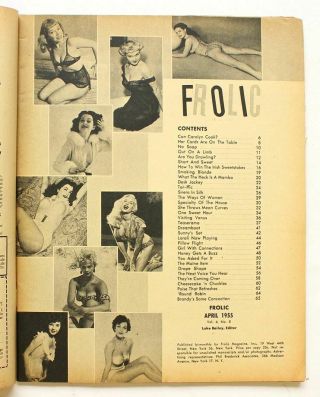 FROLIC - April 1955 - BETTIE PAGE - TEMPEST STORM - Cheesecake - Burlesque - GGA 2