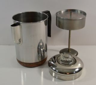 Vintage Revere Ware Copper Bottom Coffee Pot Percolator Stove Top 6 - 8 Cup