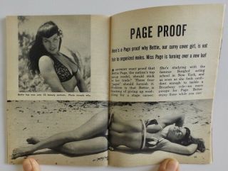 June 1956 Carnival Pocket - Size Digest Pin - Up Bettie Page Cover,  Brigette Bardot 5