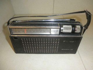 Vintage 1965 Panasonic Model Rf - 728 9 Transistor Am/fm,  8 - Diode,  W/case,