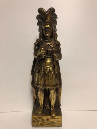 Vintage Syroco Figure Of Native American Indian Man Chief 11 " Cigar Store Like