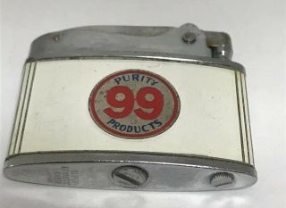 Vintage Purity 99 Oil Cigarette Lighter Flat Advertising Collectible Item