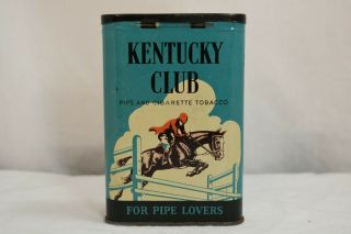 Vintage Kentucky Club Vertical Pocket Tobacco Tin 3