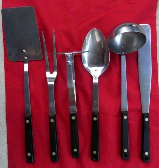 Vtg Flint Arrowhead Utensils Kitchen Tools 7 Pc Set Spatula,  Masher,  Fork,  Etc