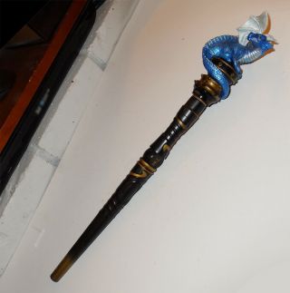 Magiquest Wand With Blue Dragon Topper Winterra Great Wolf Lodge
