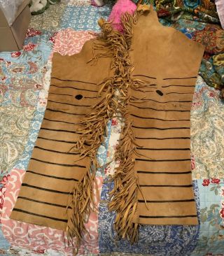 Hand Made Native American Men’s Leggings And Breach Cloth Plains Indians