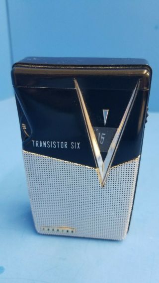 Vintage Toshiba 6 Transistor Pocket Radio (model 6tp - 309) Black