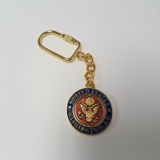 United States Gold Key Chain Washington Dc Seal Usa America Veterans Eagle