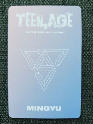SEVENTEEN MINGYU RS Ver Official PHOTOCARD 2nd Album [TEEN,  AGE] Photo Card 민규 2