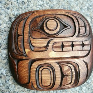 Northwest Coast Native Art Dawson Whale,  Raven and Sea Eagle carvings 5