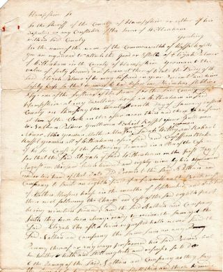 1794,  Phinehas Stebbins,  Wilbraham,  Mass; Shays Rebellion,  Signed Trio Of Writs