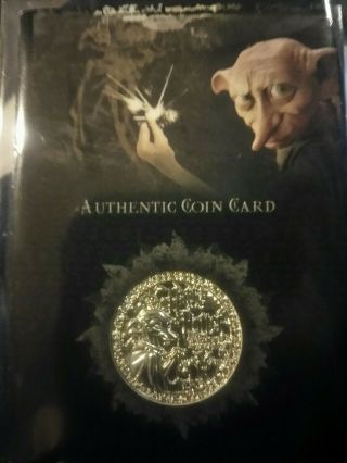 Harry Potter And The Chamber Of Secrets Dobby Authentic Coin Card Cc1
