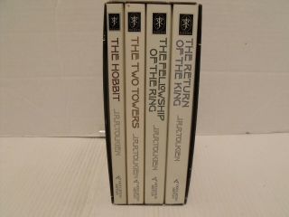 The Hobbit and The Lord of The Rings Four Book Boxed Set J.  R.  R.  Tolkien VGC 4