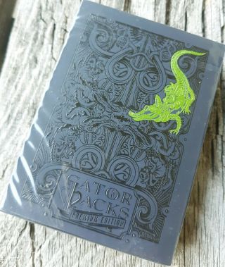 David Blaine Green Gatorback Playing Cards • Rare & Out Of Print