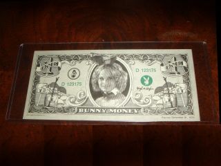 Rare Vintage Playboy Bunny Money $1.  Bill - - Hugh Hefner