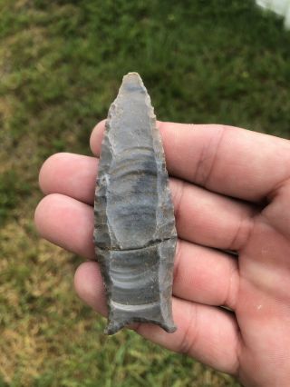 Native American Tennessee Fluted Paleo Cumberland Clovis Point Artifact