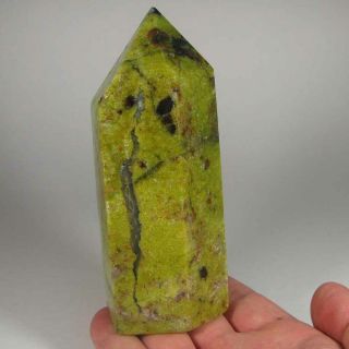 5 " Green Opal Polished Gemstone Point Standup Display Stone - Madagascar