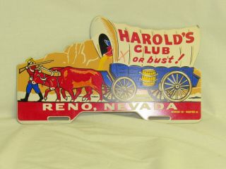 Hadrolds Club - - Reno Nevada - - License Plate Topper - - - -