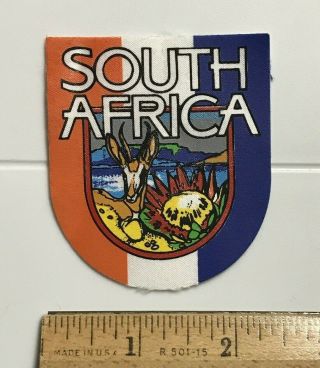 South Africa Impala Antelope African Souvenir Printed Fabric Badge Patch