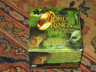 2001 Topps Lord Of The Rings Fellowship Foll Edition Factory Hobby Box L@@k