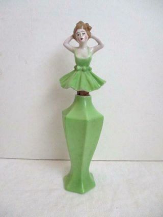 Vtg Art Deco Bavaria Half Doll Perfume Bottle - Elbows Away From Body