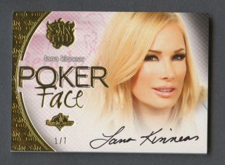 2015 Benchwarmer Gold Foil Sin City Poker Face Lana Kinnear Auto 1/7