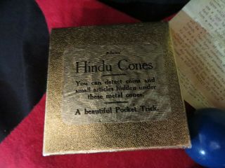 Vintage Adams Hindu Cones Magic Trick MIB c.  1960 ' s 3