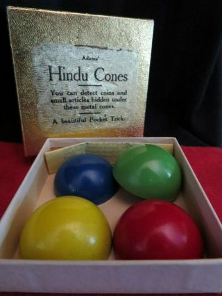 Vintage Adams Hindu Cones Magic Trick MIB c.  1960 ' s 5