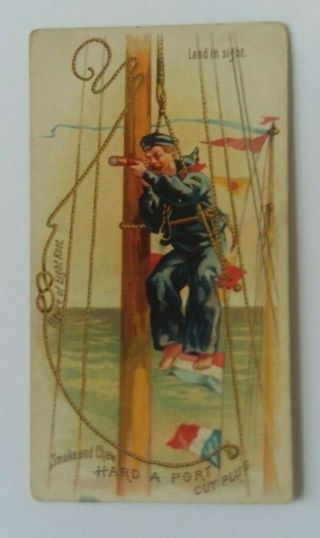 Advertising Cards Land In Sight Rope Knots Hard A Port Cut Plug Tobacco Series