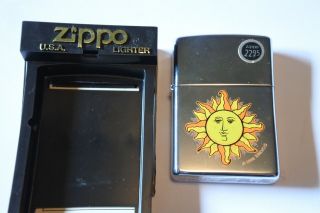 Trevco Sunburst Sun Zippo Lighter Never Fired.  2000